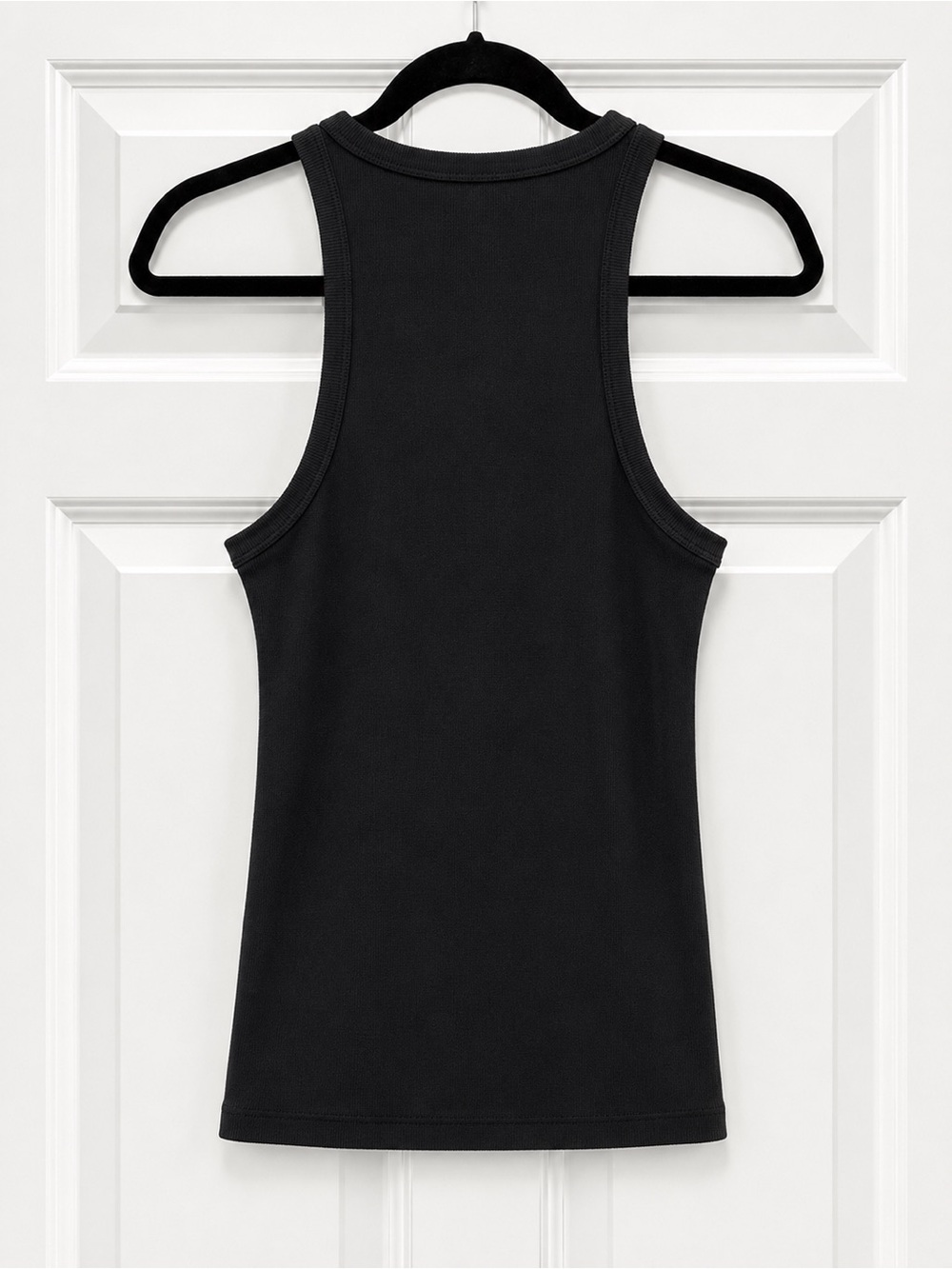 James Perse Black Rib Tank with High Neck - Picture 3 of 4